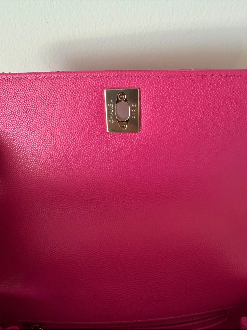 Chanel Pink Quilted Top Handle Flap Bag